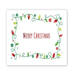 Great Papers! Note Card, Holiday Lights Merry Christmas, 4.875" x 3.375"(folded), 50 cards/white envelopes