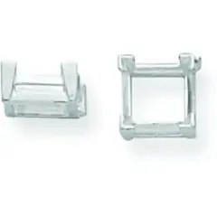 14K White Gold 4 Prong Princess Airline V-End Setting (1.25 To 7.00Mm)