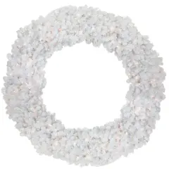 Northlight Pre-Lit Commercial Snow Pine Artificial Christmas Wreath - 6' - Clear Lights White