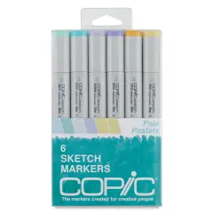 Copic Sketch Marker Set - Pale Pastels, Set of 6