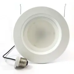 High Quality 5-6 in Recessed LED 12W 3000K Retrofit Downlight Kit - 100w eq. White