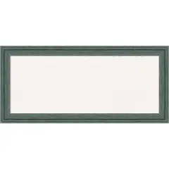 Upcycled Wood Framed Corkboard, White Cork Teal Grey