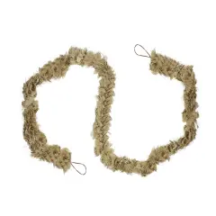 Sterling 7.75' x 4" Gold Natural Jute Bow Artificial Christmas Garland - Unlit Beige