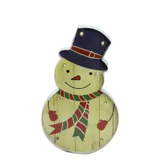 Midwest 20" Green LED Lighted Snowman Christmas Marquee Wall Decor