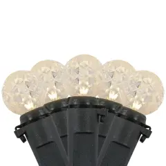 Northlight LED G12 Berry Christmas Lights - Warm White - 16' Black Wire - 50ct