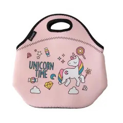 Wrapables Insulated Neoprene Lunch Bag Unicorn Time