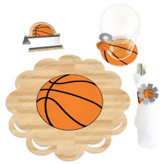 Big Dot of Happiness Nothin&rsquo; But Net - Basketball - Baby Shower or Birthday Party Paper Charger & Table Decorations Chargerific Kit for 8