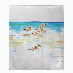 Betsy Drake Five Sanderlings Throw Multicolor