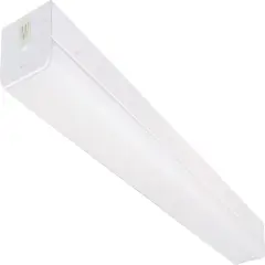 Nuvo 40w 48" LED wide Strip Light w/ Connectible & Sensor in White Finish 4000k cool-white