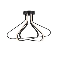 Dahlia 3 light in Black Flush mount