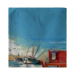 Betsy Drake Shrimp Boat Beach Towel
