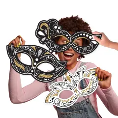 Big Dot of Happiness Masquerade - Mask Decorations - Venetian Mask Party Large Photo Props - 3 Pc