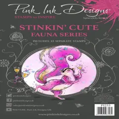 Pink Ink Designs 6"X8" Clear Stamp Set-Stinkin' Cute