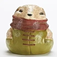 Roman 8.5" Brown and Green Bunny Rabbit Christmas Tabletop Figure