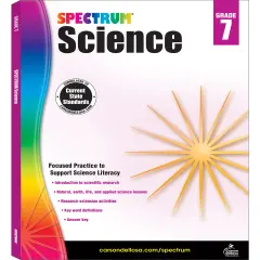 Spectrum Grade 7 Science Workbook, Middle School Books Covering Natural, Earth, Life Sciences, and More With Scientific Research Activities, Classroom or Homeschool Curriculum