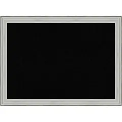 Bel Volto Silver Wood Framed Corkboard, Black Cork