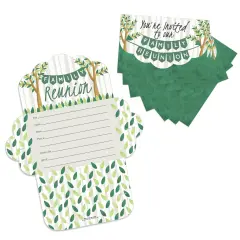 Big Dot of Happiness Family Tree Reunion - Fill-In Cards - Family Gathering Party Fold and Send Invitations - Set of 8