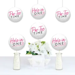 Big Dot of Happiness Golf Girl - Golf Ball Decorations DIY Pink Birthday Party or Baby Shower Essentials - Set of 20
