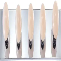 5-Light Wall Mounted Vanity & Wall Light Fixture in Polished Chrome Finish