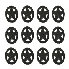Set of 12 Rustic Brown Western Star Cast Iron Cabinet Knobs or Drawer Pulls