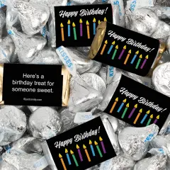 116 Pcs Birthday Candy Party Favors Hershey's Miniatures & Kisses - Candles