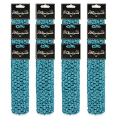 Pack of 12 Crochet Stretch Headbands Light Blue