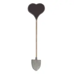 Melrose Heart-Shaped Chalkboard Outdoor Garden Stake - 26.25" Black