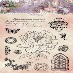 Studio Light Jenine's Mindful Art Clear Stamp-Nr. 610, Timeless Peony