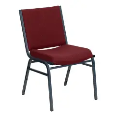 Emma and Oliver Heavy Duty Reception/Guest Stack Chair BurgundyPatternedFab