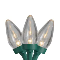 Northlight LED C7 Christmas Lights - Warm White - 20.25' Green Wire - 50ct Clear