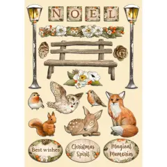 Stamperia Wooden Shapes A5-Winter Valley