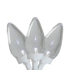 Northlight LED C7 Christmas Lights - Pure White - 16' White Wire - 25ct