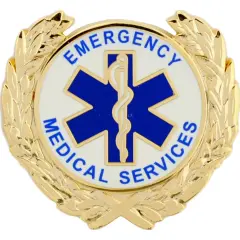 EagleEmblems P06924 PIN-EMS Logo W/Wreath (1'')