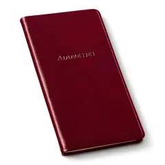 Gallery Leather Pocket Address Book - 6" x 3.25" Acadia Burgundy
