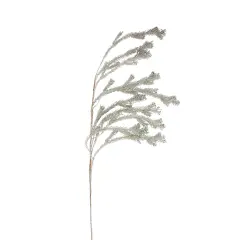 Select Artificials 48" Brown and Silver Glittered Weeping Pine Artificial Christmas Spray