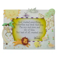 Roman 3-D Animal "God Created Everything" Picture Frame - 7" Multi