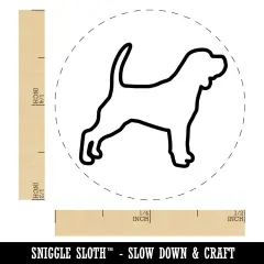 Beagle Dog Outline Self-Inking Rubber Stamp for Stamping Crafting Planners Brown