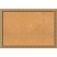 Florentine Gold Wood Framed Corkboard, Natural Cork