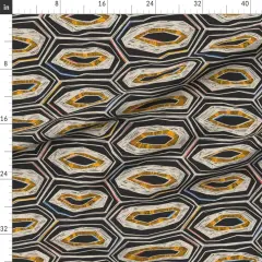 Various Fabrics by the Yard or Fat Quarter Tortoiseshell Abstract Bold Geometric Animal Print Hexagon Hand Drawn Custom Printed Fabric by Spoonflower
