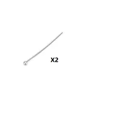 Kitcheniva Sterling Silver Needles DIY Connectors 2 Pcs