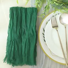 10 Cheesecloth Gauze Cotton Dinner Table Napkins Hunter green