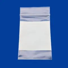 Clear Plastic Reclosable Zipper Bags 2x3 W/White Block (Package of 100)