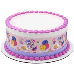 Disney Minnie Mouse Party Time Edible Cake Topper Image Strips