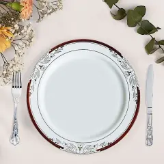 10 in White Round Salad Plates