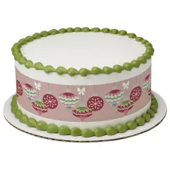 Christmas Ornaments Edible Cake Topper Image Strips
