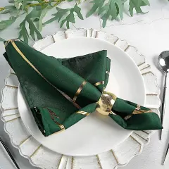 20" Design Polyester Dinner Table Napkins Hunter green