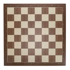 Walnut and Sycamore Wooden Chess Board with Algebraic Notation - 21.25 in.