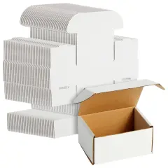 50 Pack White 4x3x2&rdquo; Corrugated Shipping Mailer
