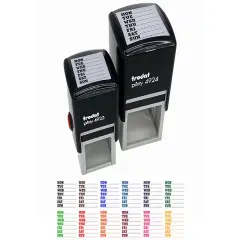Weekly Days of the Week List Self-Inking Rubber Stamp Ink Stamper Brown