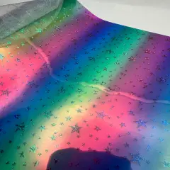 Clear Mermaid Ombre Stars TPU Vinyl